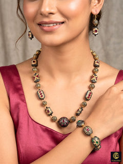 Black Trisha CS Necklace Set & Theodore Bracelet