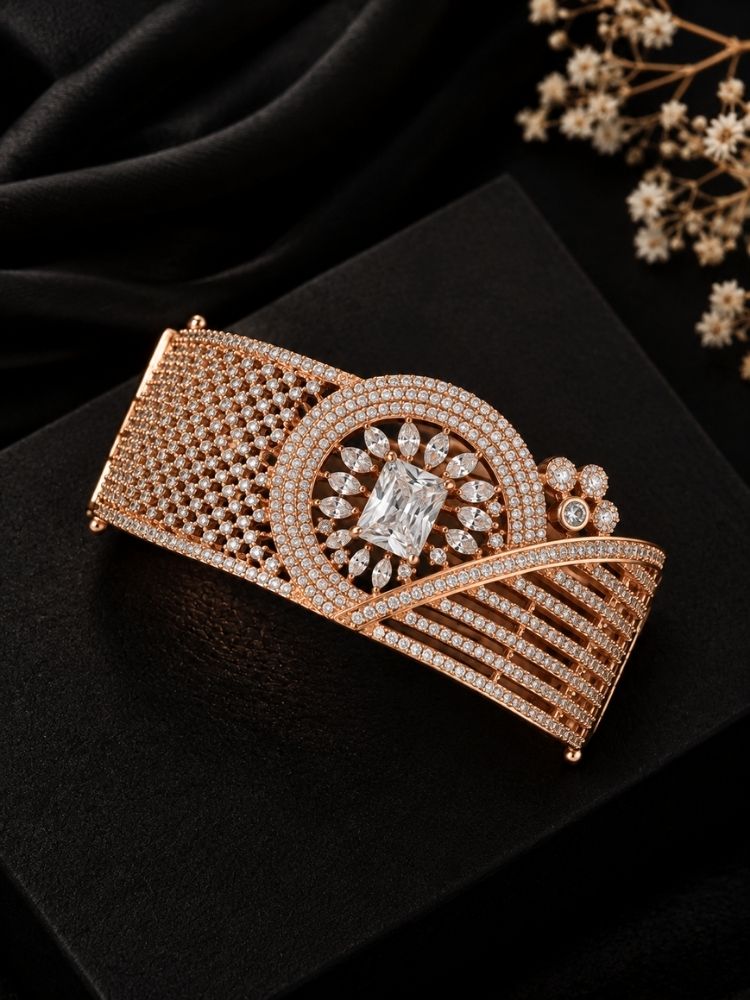 Hazel White Rose Gold Bracelet