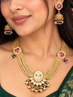 Mayukh Gold Necklace Set