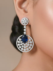 Adalyn Zirconia Blue Earrings