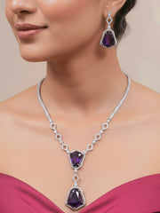 Angela CS Purple Necklace Set