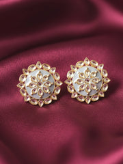 Audrey Kundan Grey Earrings