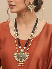 Black Zareen Meenakari Necklace Set