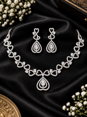 Love Zirconia Necklace Set
