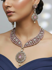 Gizelle Mint Pink CS Necklace Set