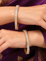 Ishvani Zirconia Bangles - Set of 2 ( Size 2.8)