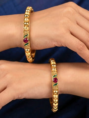 Kasira Gold Bangles - Set of 2 (Multiple Sizes)