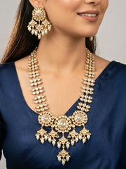 Kuvalaya Polki Ivory Necklace Set