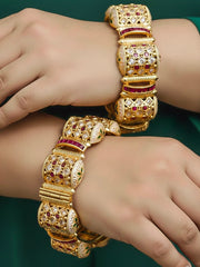 Manikya Rajwadi Bangle Set (Openable)
