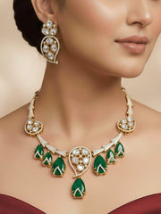 Menaka Zirconia Green Necklace Sets