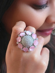 Mint Pink Aster Ring