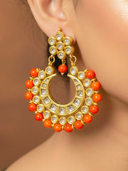 Natalia Kundan Orange Earrings