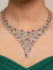 Nayeliya Zirconia Red Necklace Set