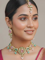 Pink & Green Aurora CS Necklace Set