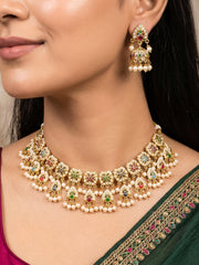 Rajnandini Navratan Jadau Necklace Set