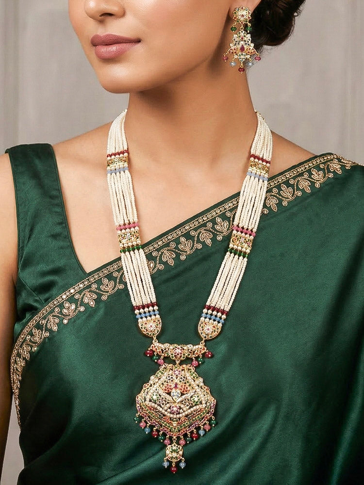 Sudarshini Navratan Jadau Necklace Set