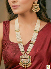 The Imperion Green Polki Necklace Set
