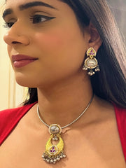 Usha Pink Necklace Set
