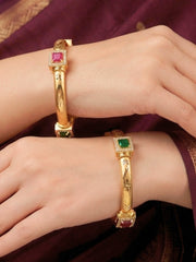 Vibha Gold Bangles - Set of 2 (Size 2.6)