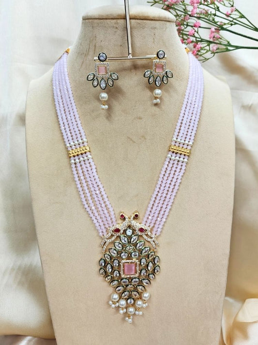 Mint Pink Maanya Necklace Set