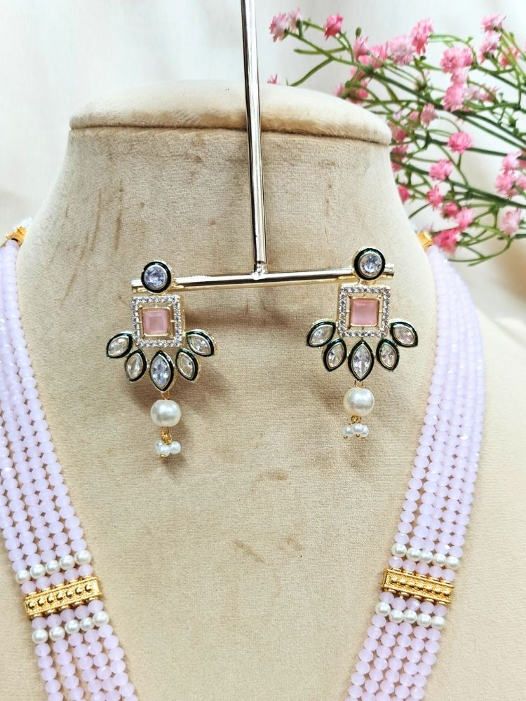 Mint Pink Maanya Necklace Set