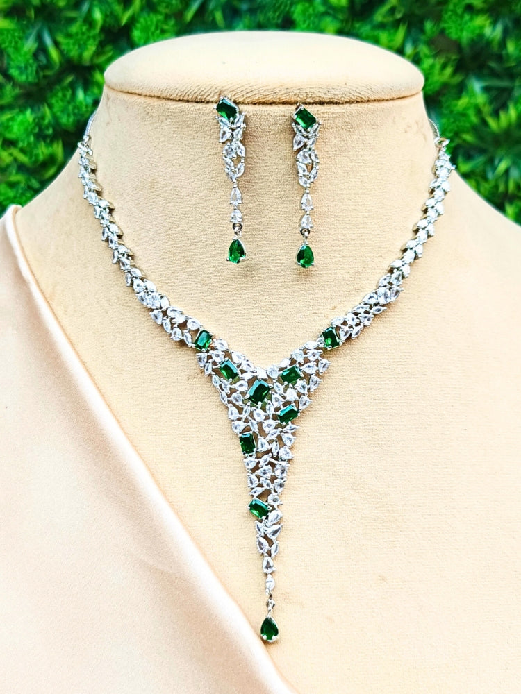 Celestia Green Necklace Set