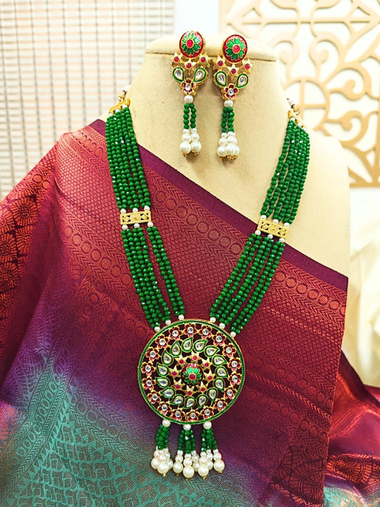 Jinisha Green Necklace Set