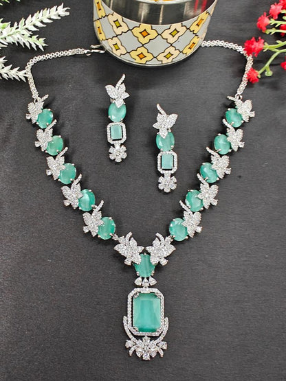 Katrina Mint Green Necklace Set