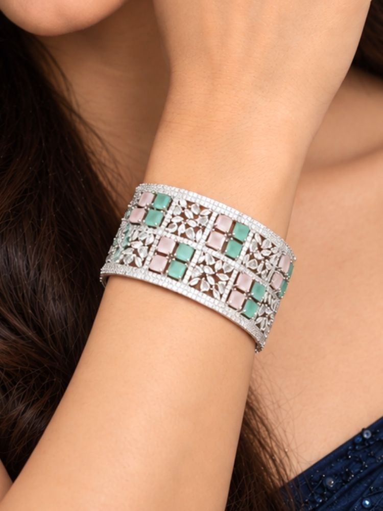 Adela Mint Pink & Green Bracelet