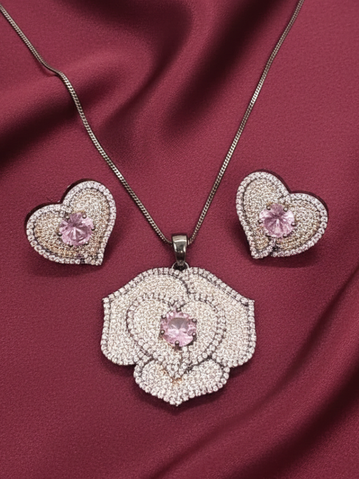 Rose Pink Pendant Set
