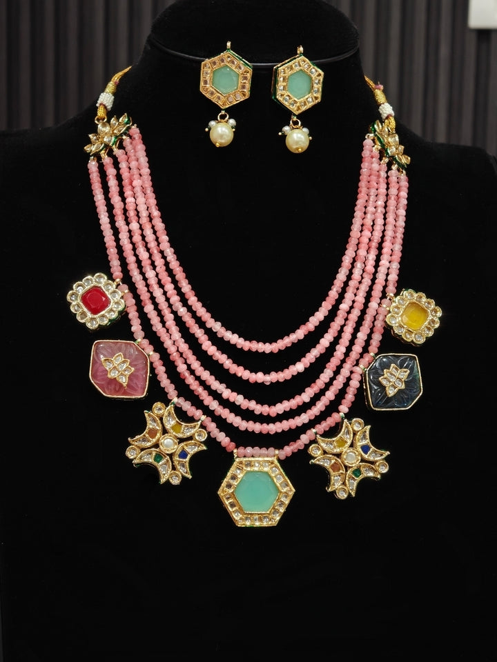 Ophelia Necklace Set (Pink)