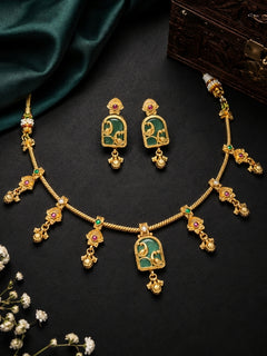 Cendrine Green Necklace Set
