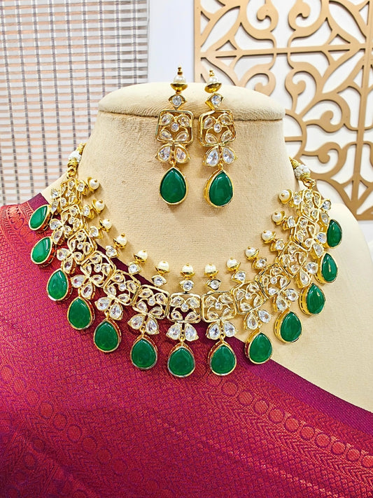 Rani Dark Green Necklace Set