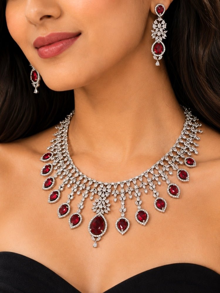 Glisten Zirconia Necklace Set