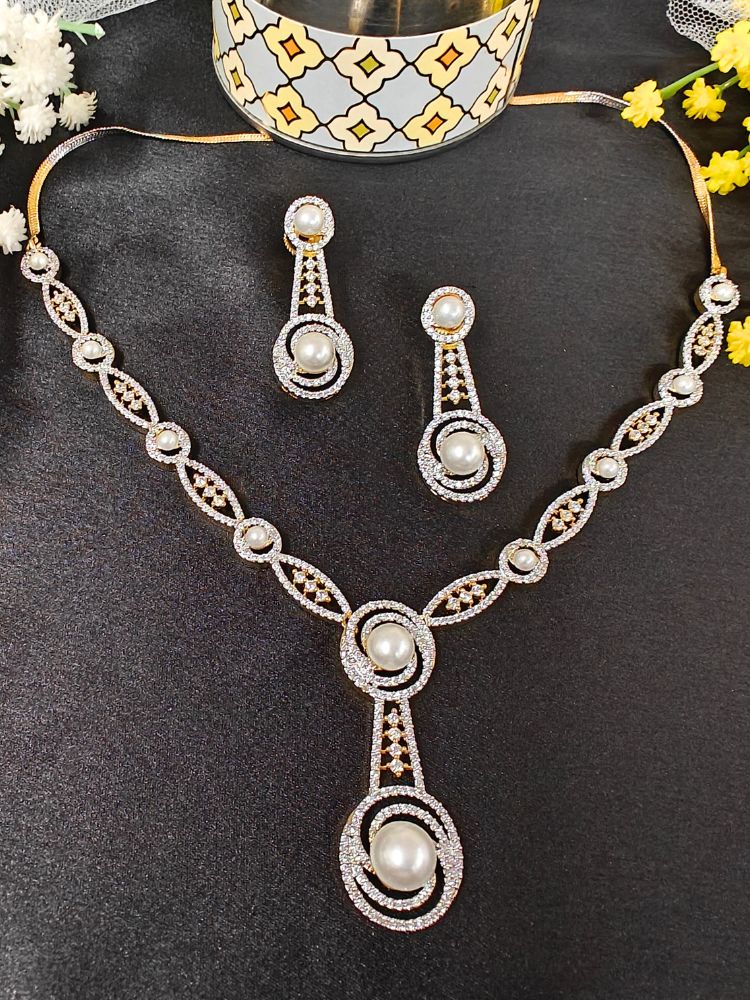 Patricia Diamond & Pearl Necklace Set