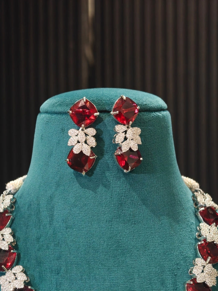 Marisol Ruby & Zirconia Necklace Set