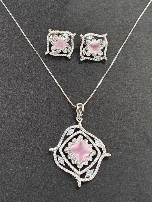 Stella Mint Pink Pendant Set