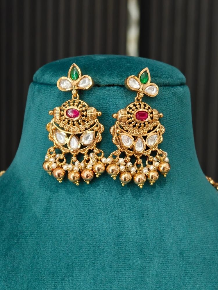 Rajkanya Gold Necklace Set