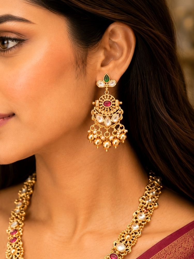 Rajkanya Gold Necklace Set