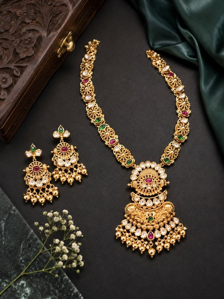 Rajkanya Gold Necklace Set