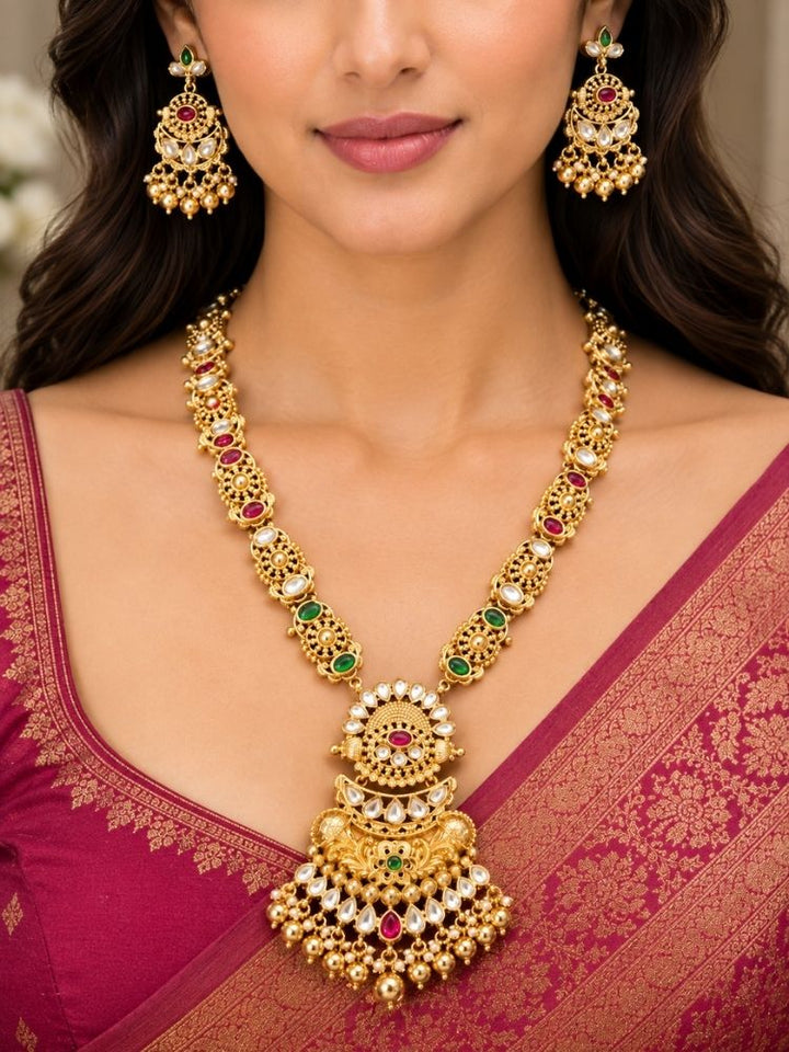 Rajkanya Gold Necklace Set
