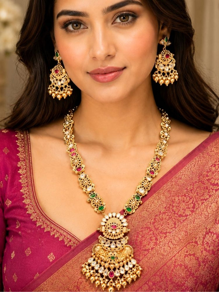 Rajkanya Gold Necklace Set