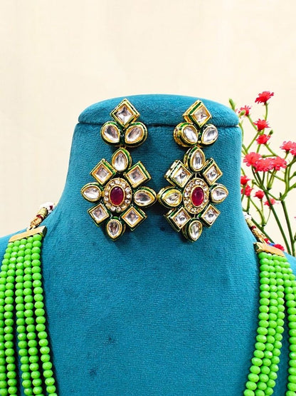 Anupama Parrot Green Necklace Set