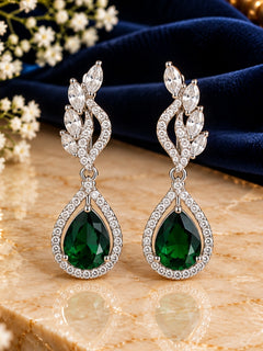Ariana Dark Green Earrings