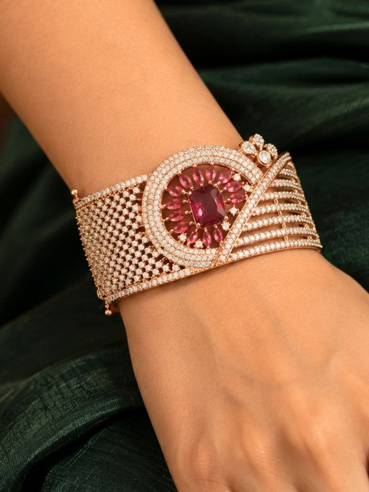 Hazel Red Rose Gold Bracelet