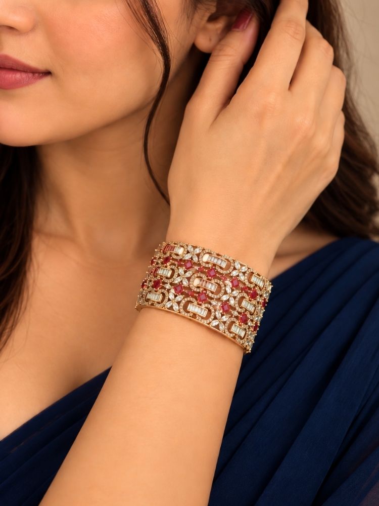 Venetia Red Rose Gold Bracelet