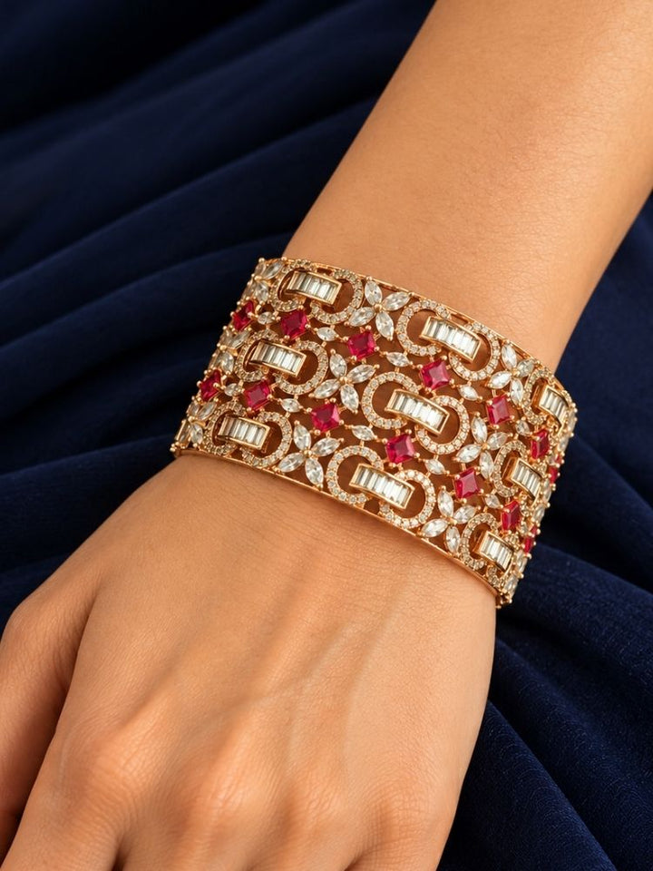 Venetia Red Rose Gold Bracelet