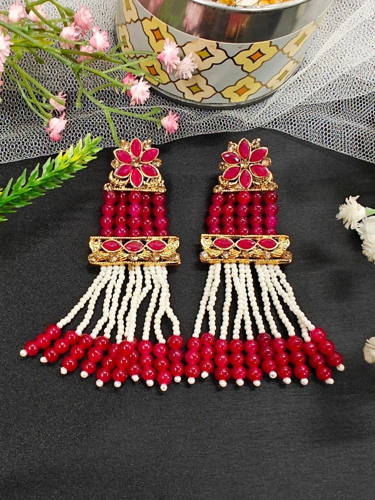 Red Tripti Earrings