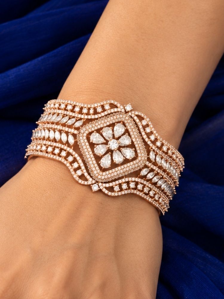 Bellefleur Zirconia Rose Gold Bracelet