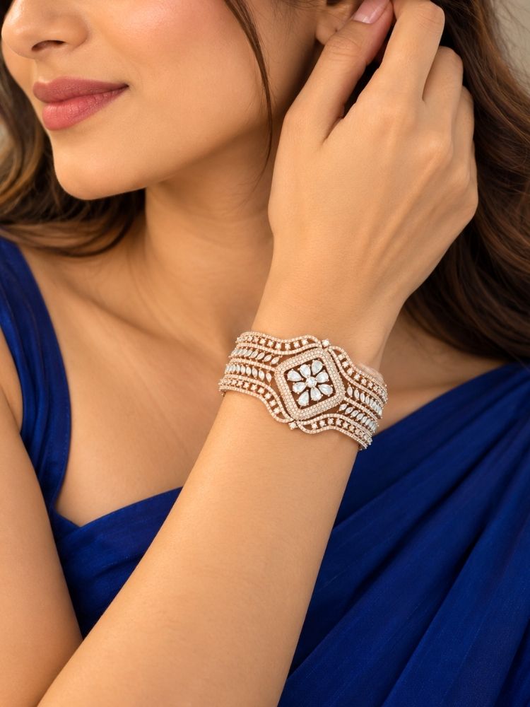 Bellefleur Zirconia Rose Gold Bracelet